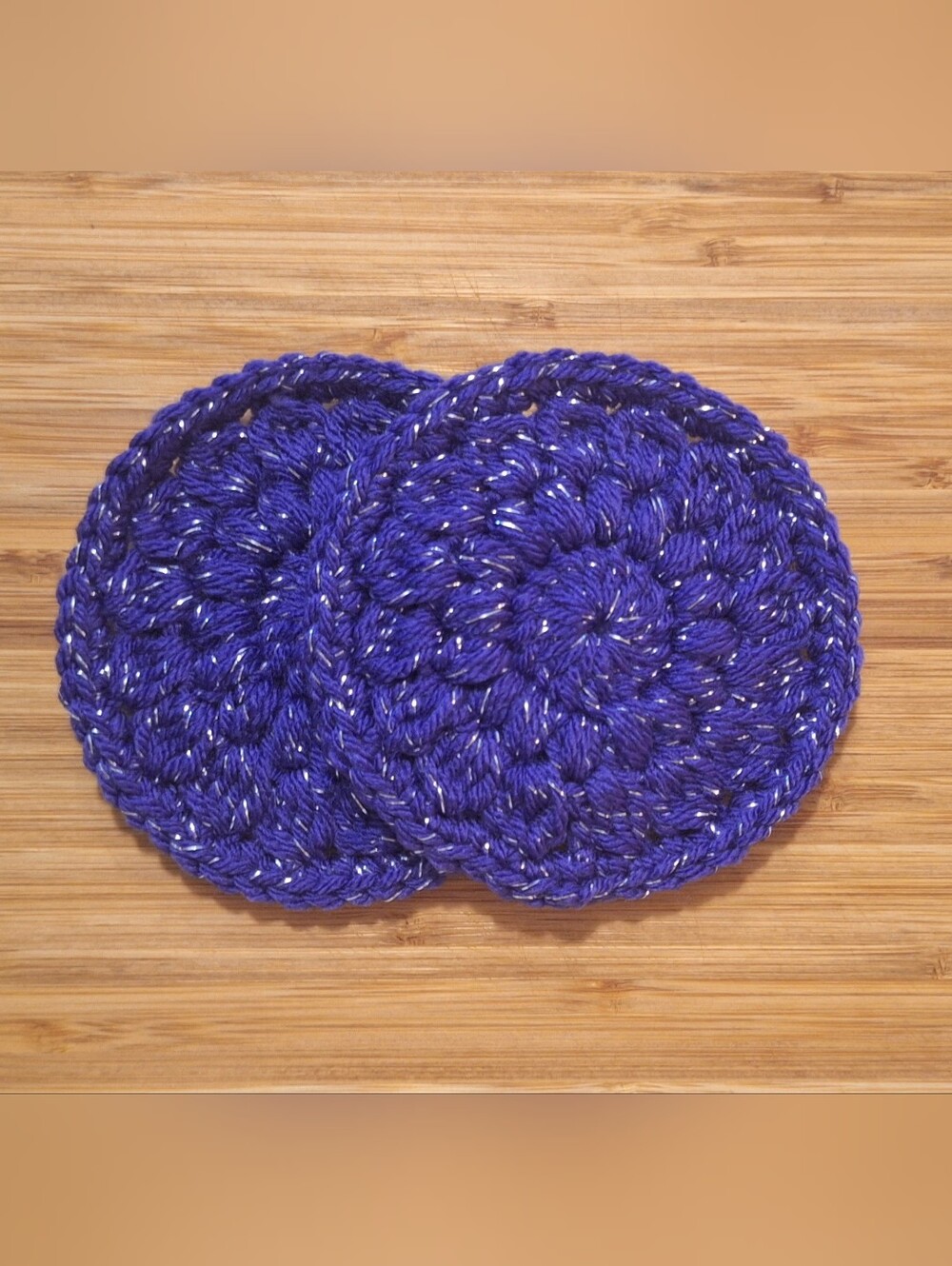 Handmade Crochet Coasters Set Of 2